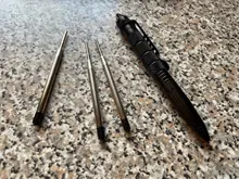 ZK20-pluma táctica de defensa antideslizante de aluminio, Kit de supervivencia con interruptor de vidrio de acero, portátil, de alta calidad