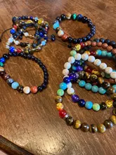 Pulsera ajustable con sistema Solar de piedra Natural, pulsera con cuentas de galaxia del universo, ocho planetas, regalo para novia