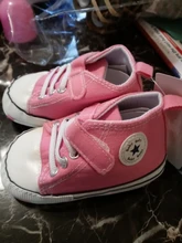 Zapatos sólidos con estrella para bebés, zapatilla de algodón suave antideslizante, suela para recién nacido, primeros pasos, de lona, informales