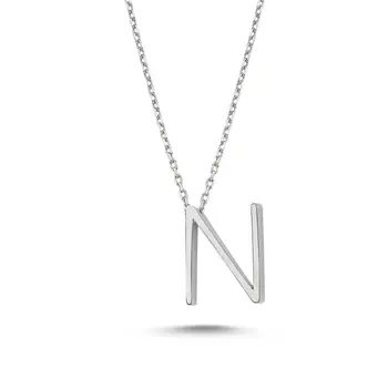 Angemiel 925 Silver-N-Letter Ghost Pendant-Rhodium Plated 
Angemiel 925 Silver-N-Letter Ghost Pendant-Rhodium Plated