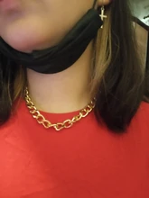 Collar grande de moda para mujer, Gargantilla gruesa de Color dorado y plateado, collares de cadena, joyería de fiesta, 2021