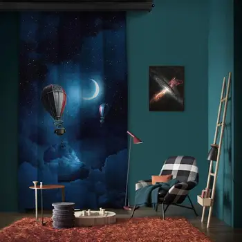 Cipcici Moonlight and Balloons Single Panel 3D Printing Curtain For Livingroom Soundproof Modern Window Drape Decorative
Cipcici Moonlight and Balloons Single Panel 3D Printing Curtain For Livingroom Soundproof Modern Window Drape Decorative