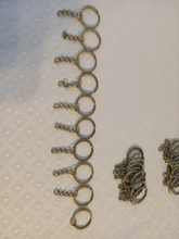 20 unids/lote llavero Chapado en 6 colores 50mm largo partido redonda llaveros al por mayor