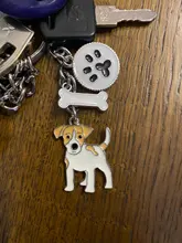 LLavero de aleación de Metal para hombre y mujer, colgante de perro, llavero de coche, bolso, llavero