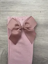 Recién Nacido calcetines de niñas bebé nuevos NIÑOS Calcetines niños pajarita grande chicas hasta la rodilla largo suave calcetines de algodón con lazo para bebé NIÑOS Calcetines