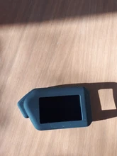 LCD bidireccional mando A distancia de silicona funda con cadena para llave, para Sher-khan Mobicar A Mobicar B versión rusa, sistema de alarma para coche de 2 vías