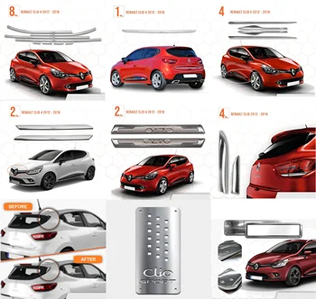 For Renault Clio 4 IV 2012-2018 Chrome Accessoires Exhaust Deflector Frame Head Light Upper Trim Rear Trunk Stainless Steel
For Renault Clio 4 IV 2012-2018 Chrome Accessoires Exhaust Deflector Frame Head Light Upper Trim Rear Trunk Stainless Steel