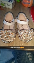 Zapatos de princesa brillantes para niños, zapatillas de perlas con diamantes de imitación para fiesta y boda, D487, 2020