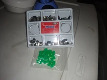 Kit completo de matriz Dental con cuñas de silicona, 40 Uds. De Matrices contorneadas seccionales, alicates para dentistas