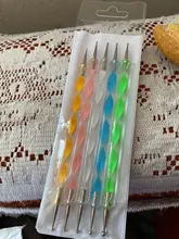 Monja 20 unids/set de Arte de uñas de acrílico extensión de Gel UV constructor patrón de pintura de DIY de dibujo de cuentas de diamantes de imitación que salpican recogiendo Kit del cepillo