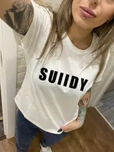 Camiseta informal con estampado de letras para mujer, Camiseta básica de manga corta Bts de gran tamaño, Camiseta holgada de verano