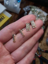 WYSIWYG-10 Uds. De pendientes de tuerca para la oreja, accesorios de fabricación de pendientes, aretes distorsionados dorados, conectores de Base para pendientes