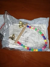 Swing-Toy Bird-Supplies Parrots Wooden Perch Beads Hanging Natural with Colorful