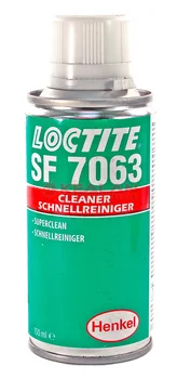 Loctit SF 7063 fast acting cleaner, for plastics and metals, 150 ml. 
Loctit SF 7063 fast acting cleaner, for plastics and metals, 150 ml.