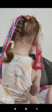 Bandas de goma de estilo coreano para niños, trenzas multicolores, cintas elásticas para el pelo, accesorios bonitos para el pelo, 1 ud.