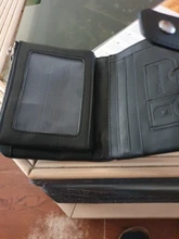 Vallet-cartera de piel auténtica para hombre, monedero pequeño, tarjetero, portatarjetas, portafolio, Portomonee, nuevo