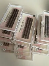 Extensión de pestañas de seda profesional, Pestañas postizas de pestañas con cola de pato a la moda