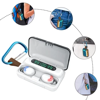 Wireless Earphone with hook Bluetooth V5.0 F9 TWS Wireless Headphone LED Display 2000mAh Power Bank Headset With Mic For iPhone
Wireless Earphone with hook Bluetooth V5.0 F9 TWS Wireless Headphone LED Display 2000mAh Power Bank Headset With Mic For iPhone