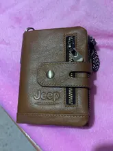 Cartera de cuero con grabado gratis para hombre y mujer, monedero pequeño, portatarjetas, cadena, portafolio de regalo