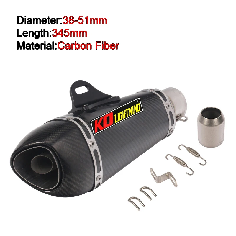 51mm Muffler Carbon Fiber Motorcycle Exhaust Silencer Tube With DB Killer Vent Pipe For Universal Street Dirt Bike Slip On
51mm Muffler Carbon Fiber Motorcycle Exhaust Silencer Tube With DB Killer Vent Pipe For Universal Street Dirt Bike Slip On