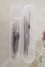 1 Set acné Pin Extractor para espinillas libre de riesgo aguja para espinillas acero inoxidable, espinillas removedor Extractor para espinillas cuidado Facial herramientas