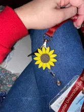 Enfermera-carrete de insignia retráctil con hermosas flores de silicona, 60cm, para estudiante, Enfermera, exposición, Tarjeta De Nombre, pecho, tarjeta de identificación, nuevo