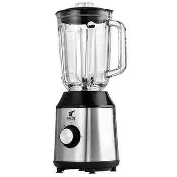 Blender glass CRYSTAL 1.5L, 2 velocities + Press, Coulter with 4 sheets, 600W, dishwasher jug. THULOS
Blender glass CRYSTAL 1.5L, 2 velocities + Press, Coulter with 4 sheets, 600W, dishwasher jug. THULOS