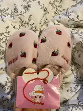 Zapatillas de abrigo de piel polar para niños y niñas, calzado informal antideslizante para interiores, con dibujo de fruta, otoño e invierno, 2020