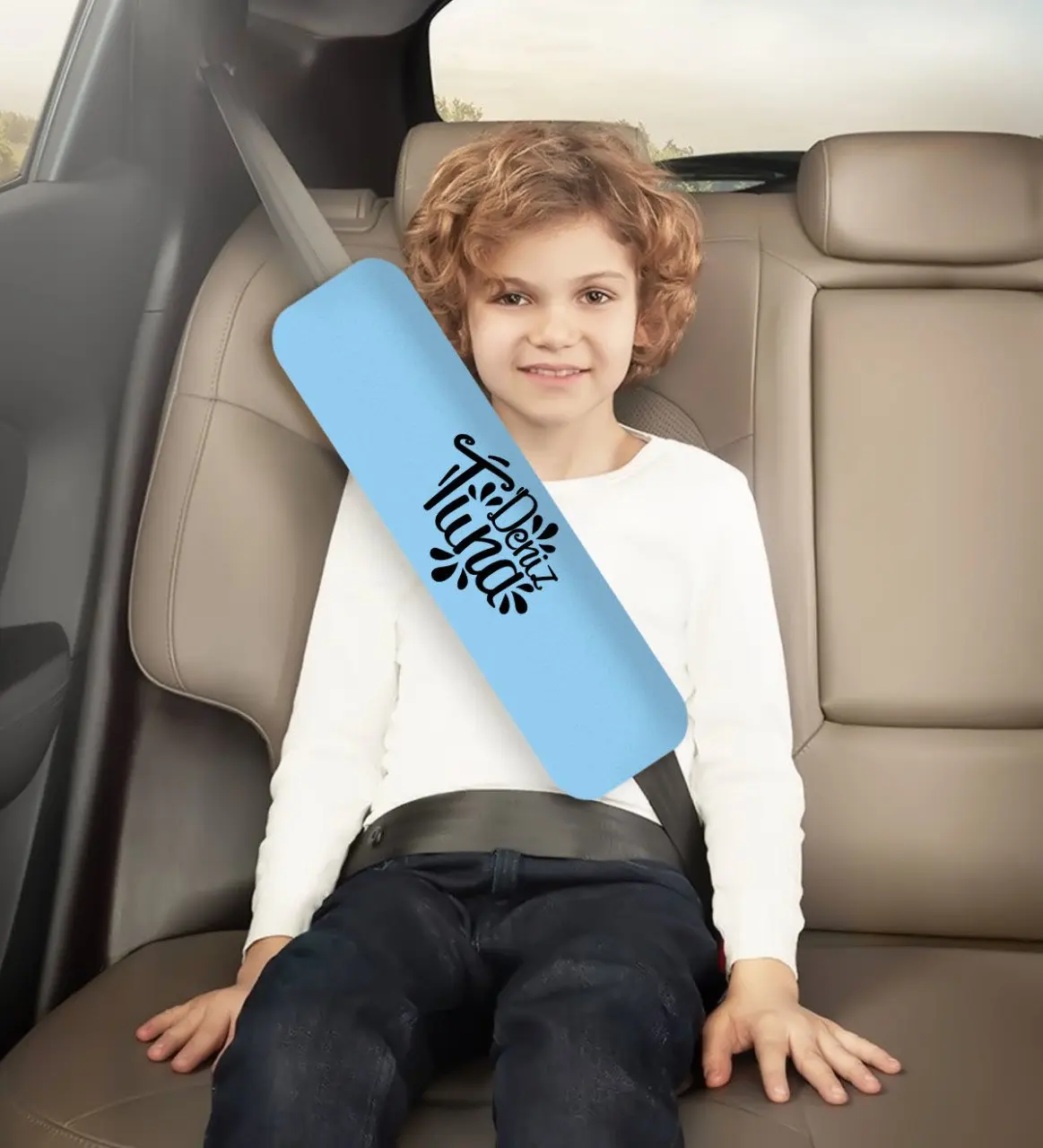 Tailor-made Blue Child Seat Belt Pad-2 
Tailor-made Blue Child Seat Belt Pad-2