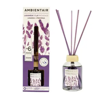 Ambientair. 50ml scented stick diffuser. Mikado air freshener scent of lavender, diffuser with rattan sticks.
Ambientair. 50ml scented stick diffuser. Mikado air freshener scent of lavender, diffuser with rattan sticks.