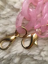 Correa de cadena de resina acrílica para bolso de mujer, cadena dorada para bolso, accesorios de plástico, cadena de 60/2021 cm, novedad de 120