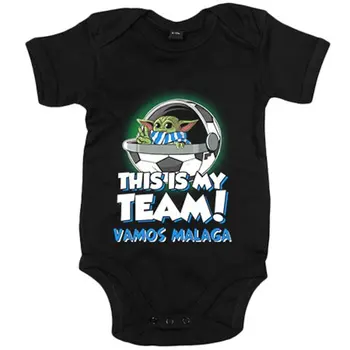

Baby bodysuit spoof baby Yoda my soccer team We Malaga
