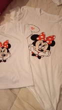 Camiseta con estampado de ratón de Minnie para mujer, camiseta informal de manga corta para niños, Camiseta con estampado gráfico de amor