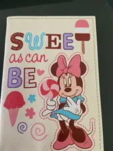 Disney nuevo Mickey estéreo tarjeta titular Set para pasaporte minnie ID Tarjeta de pasaporte titular de la tarjeta monedero de la moneda