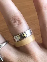 Anillo abierto de 15 estilos de Color plateado antiguo cara sonriente y feliz para mujer, anillos ajustables con caras múltiples Smiley simples huecas, A908