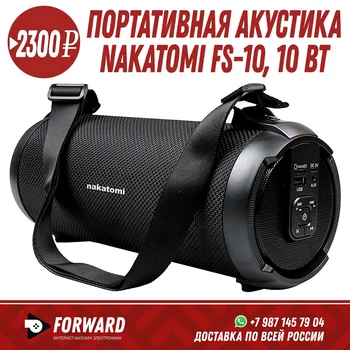 Портативная акустика Nakatomi FS-10 (10Вт, FM, USB) Портативные колонки | аудиосистема