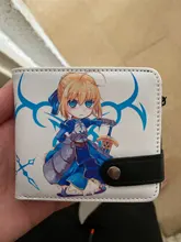 Anime juego Fate/stay night Short Wallet Saber monedero Multi-Tarjeta titular dinero bolsa