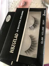 HBZGTLAD-2 pares de pestañas postizas naturales, maquillaje largo 3d de visón, extensiones de pestañas de vizón