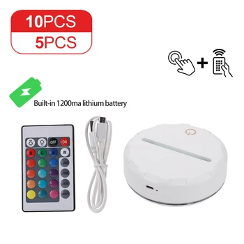 5/10PCS Romantic 7 Color 3D LED Lamp Bases Bluetooth Audio Night Light Touch Function With Remote Control Table Desk Lamp Holder
5/10PCS Romantic 7 Color 3D LED Lamp Bases Bluetooth Audio Night Light Touch Function With Remote Control Table Desk Lamp Holder