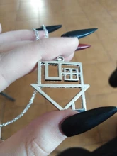 MQCHUN-collar de acero inoxidable para hombres y mujeres, banda de Rock, velo negro, collares de novias, novia, BVB Merch, Logo FOB, regalo para fanáticos