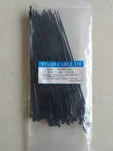 Auto-bloqueo de nylon plástico tie 100 unids/bolsa negro Zip secreto correa de nylon cable tie set 3*100 anillo de sujeción 3X200 de envoltura de cable