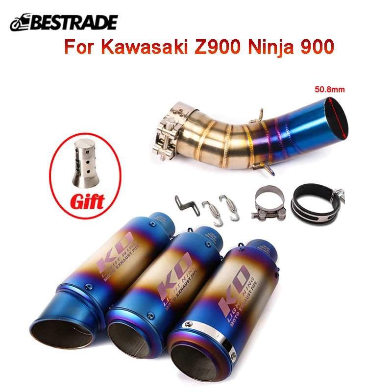 Motorcycle Exhaust System For Kawasaki Z900 Ninja 900 Until 2019 Slip On Exhaust Modified Mid Link Pipe Escape 51MM Mufflers Tip
Motorcycle Exhaust System For Kawasaki Z900 Ninja 900 Until 2019 Slip On Exhaust Modified Mid Link Pipe Escape 51MM Mufflers Tip