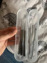 1 Set acné Pin Extractor para espinillas libre de riesgo aguja para espinillas acero inoxidable, espinillas removedor Extractor para espinillas cuidado Facial herramientas