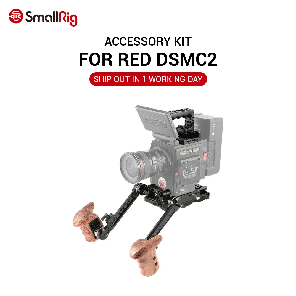 SmallRig Professional Accessory Kit for RED DSMC2 With Top Handle Shoulder Pad Wooden Handle Grip Camera Rig 2102
SmallRig Professional Accessory Kit for RED DSMC2 With Top Handle Shoulder Pad Wooden Handle Grip Camera Rig 2102