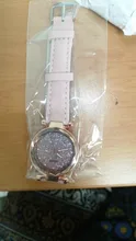 Reloj de pulsera con diamantes de imitación para mujer, accesorio romántico con cielo estrellado, de cuero, a la moda