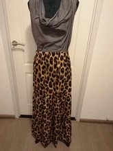 Leopard Print Skirts ZANZEA Long Casual Women Summer Elastic Party Fashion Female Loose