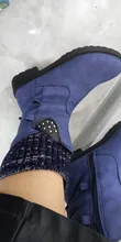 Botas De nieve aterciopeladas para Mujer, Zapatos cálidos De ante, a la moda, para invierno, 2020