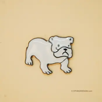 Metal badge "white bulldog" (51372)
Metal badge "white bulldog" (51372)