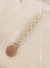 Chupete de ganchillo sencillo Vintage para bebé, Clip de borla de algodón para bebé, cadena de chupete para recién nacido, chupete para la dentición, Clips para chupetes hechos a mano