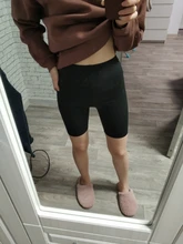 Pantalones cortos finos de cintura alta para mujer, Shorts de motorista informales, ajustados hasta la rodilla, color negro, ropa de calle